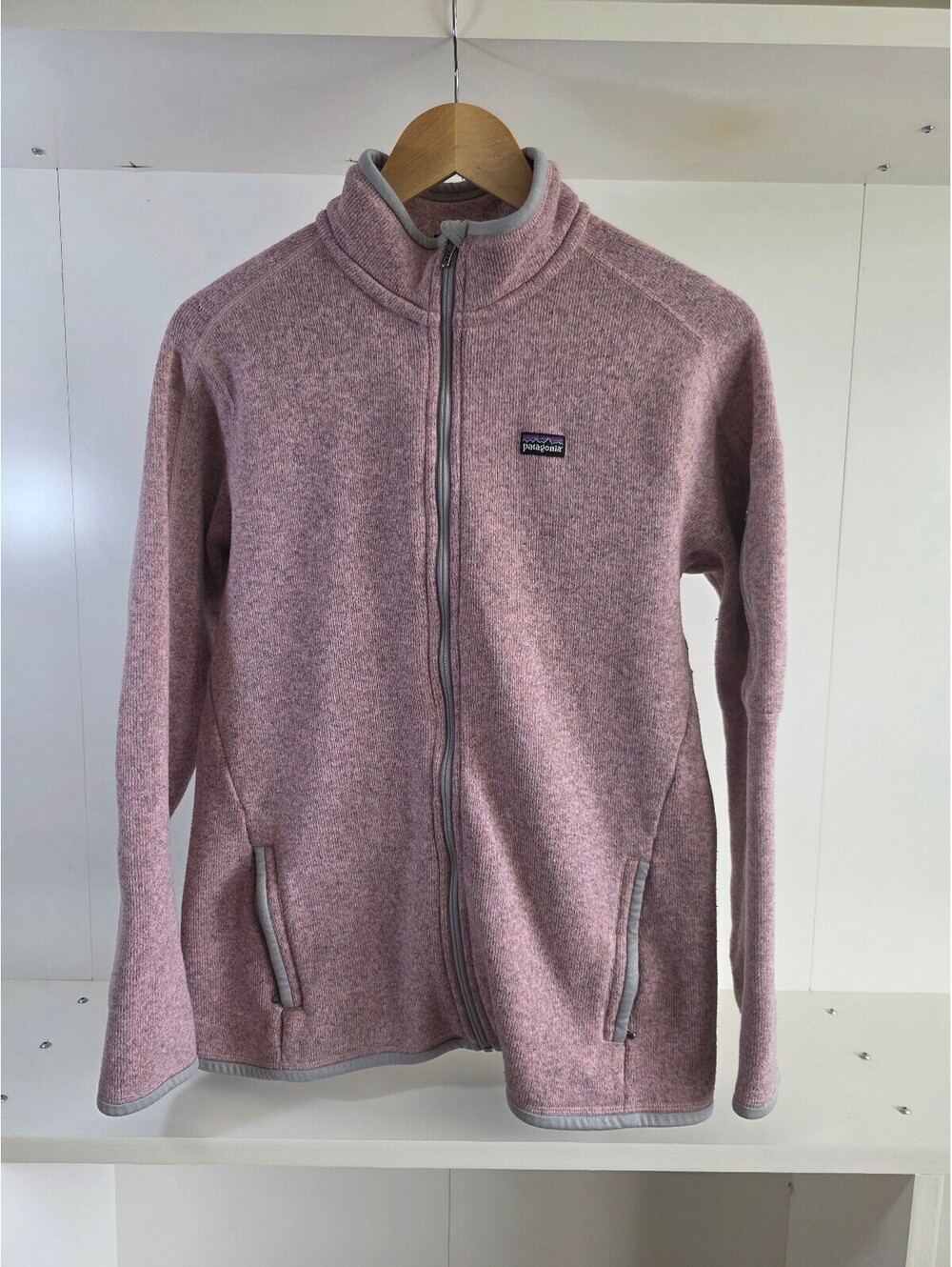 Patagonia Women's Full-Zip Pink Fleece Jacket Size L